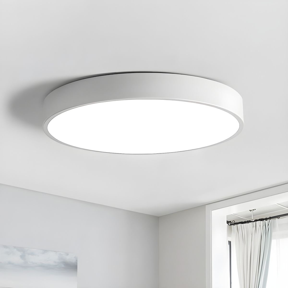 Slim Nordic LED Flush Mount Ceiling Light | Lumino