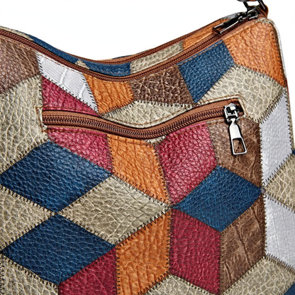 Slouchy Patchwork Crossbody Shoulder Bag