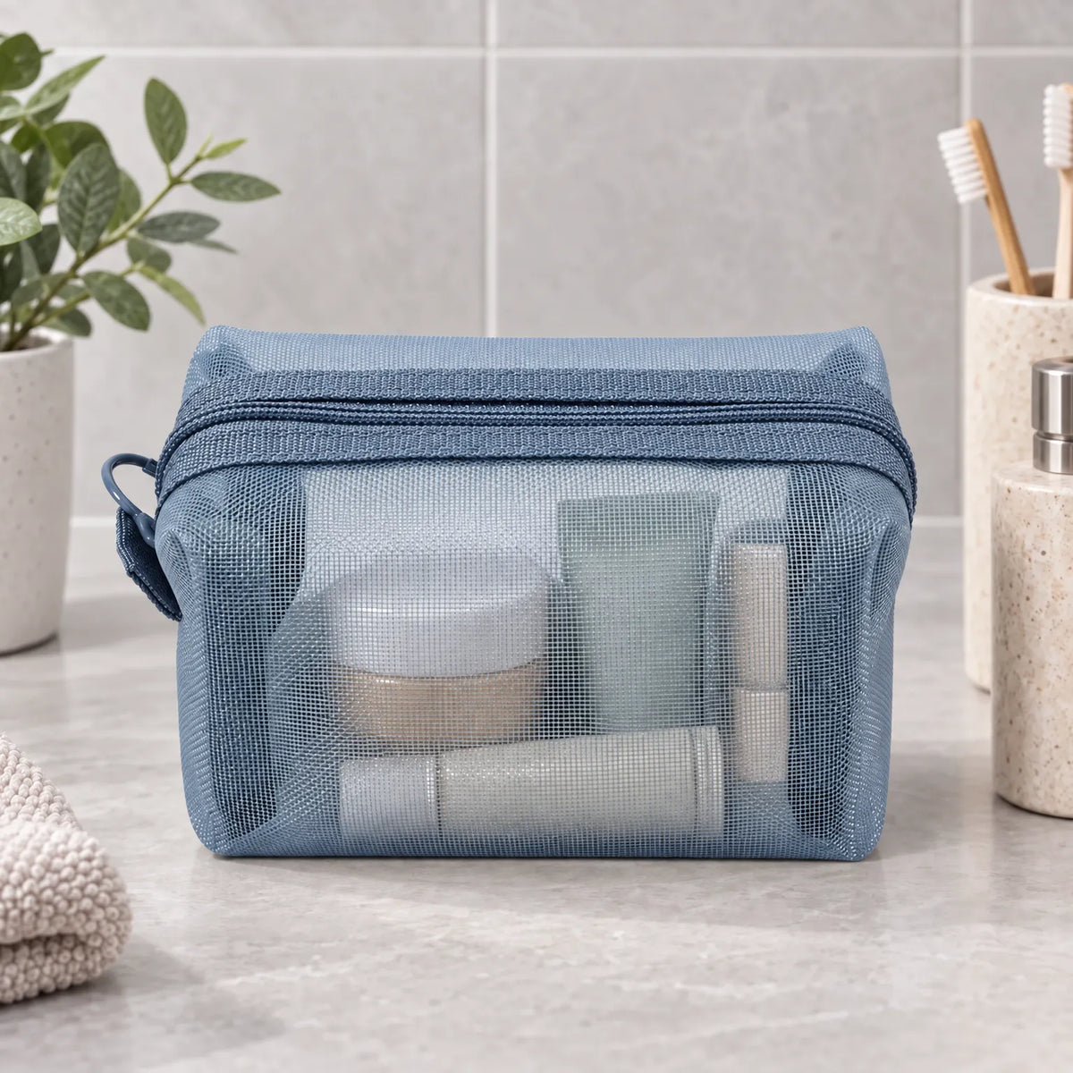Small Mesh Cosmetic Bag