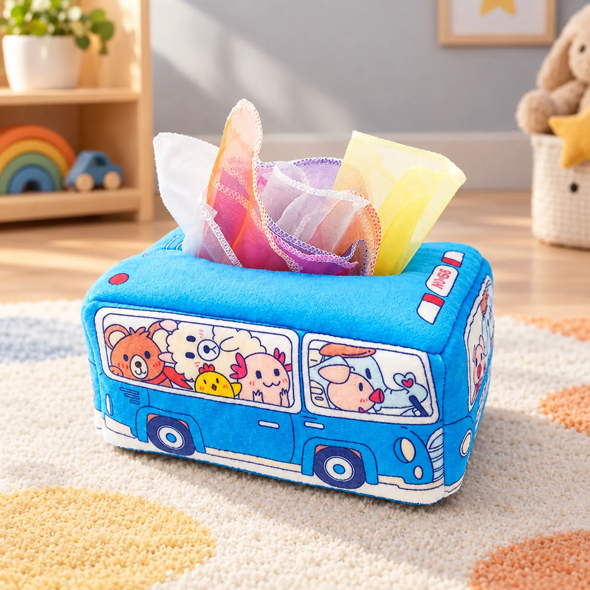 Soft Sensory Tissue Box Toy