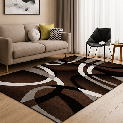 Soft Texture Minimalist Geometric Rectangular Rug | Tervelo