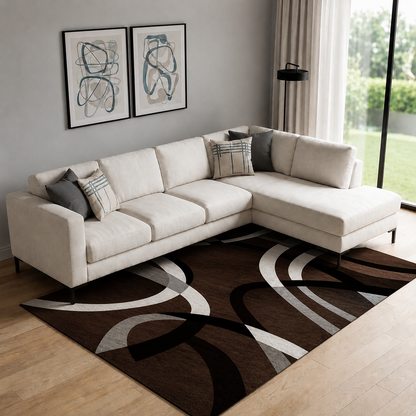 Soft Texture Minimalist Geometric Rectangular Rug | Tervelo