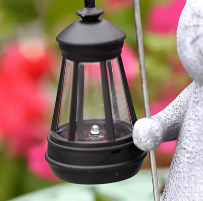 Solar Cat Garden Statue with LED Lantern Light Decor | Zenvra