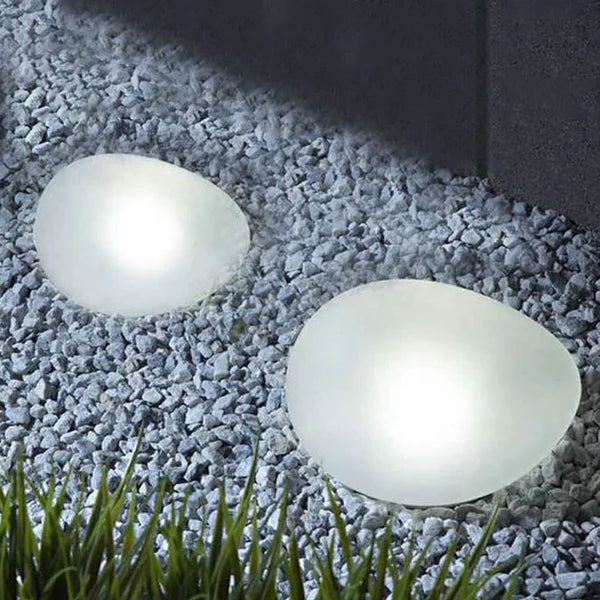 Solar Frosted Globe Outdoor Ground Light | Xelnora