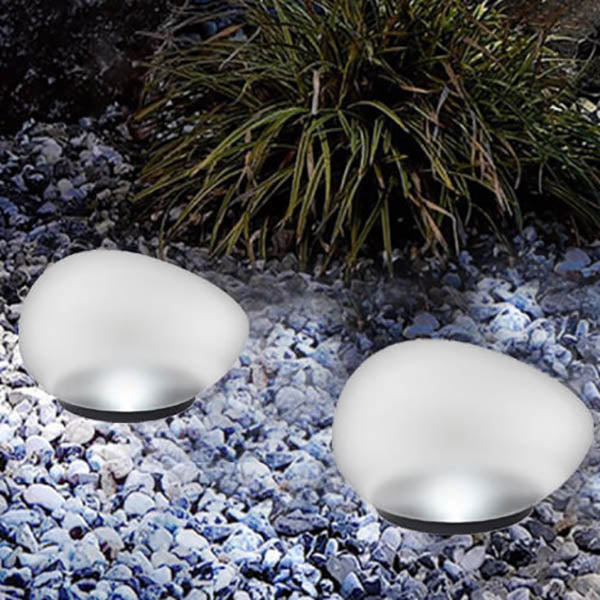 Solar Frosted Globe Outdoor Ground Light | Xelnora