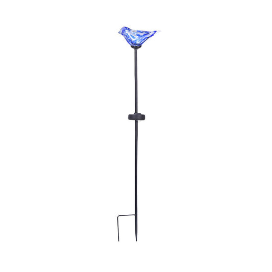 Solar Garden Stake Lamp with Glass Birds Outdoor Light | Florixa