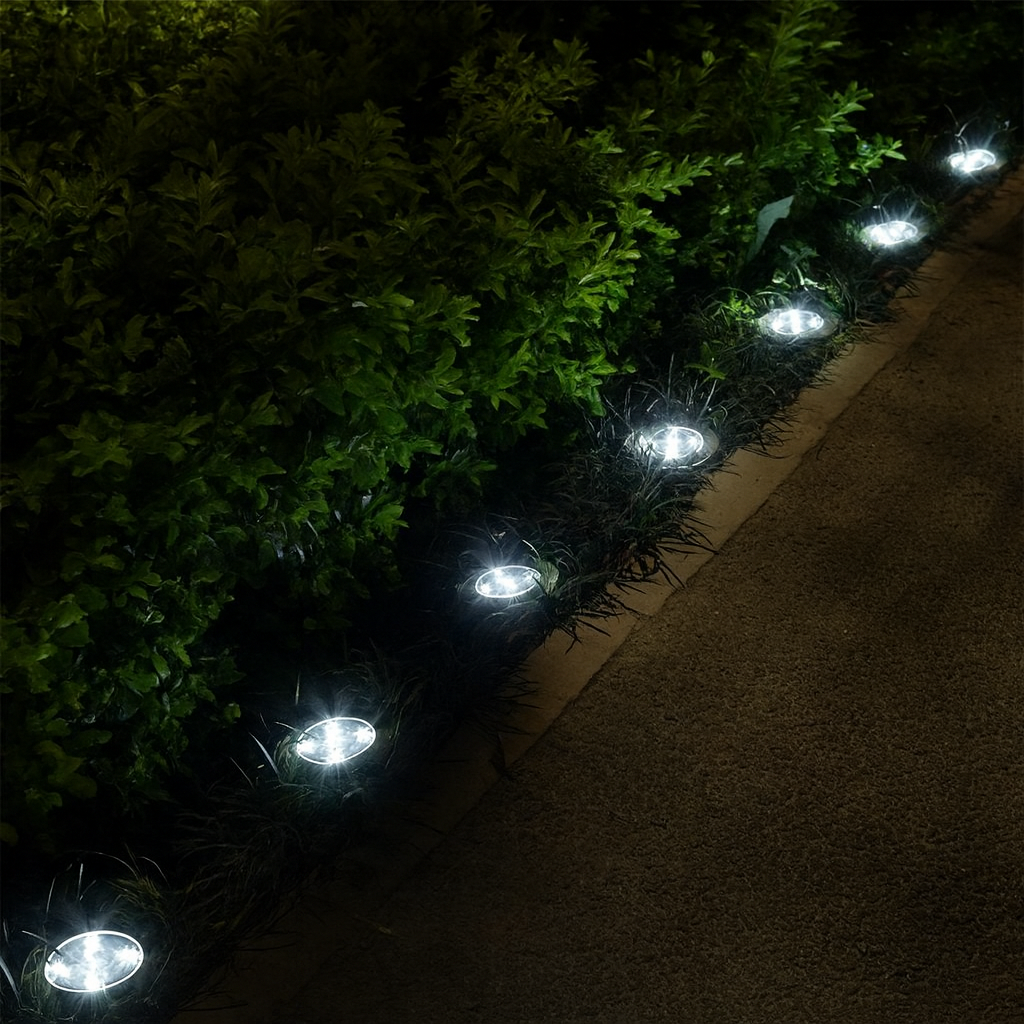 Solar LED Outdoor Circular Light Minimalist Style | Xarvane