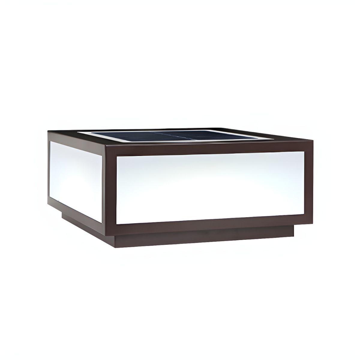 Solar LED Outdoor Pillar Light Black Acrylic Shade | Orlenae