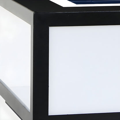 Solar LED Outdoor Pillar Light Black Acrylic Shade | Orlenae