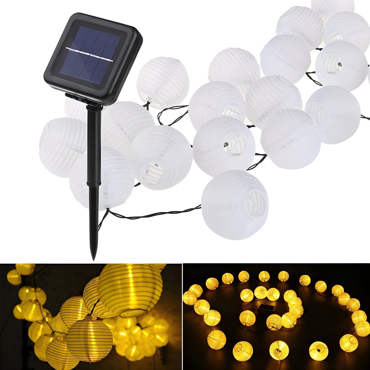 Solar LED Outdoor String Lights Lantern Style | Soltera