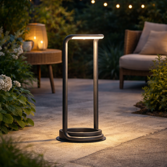 Solar LED Rectangular Outdoor Floor Lamp Garden Light | Delsiro