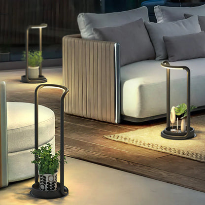 Solar LED Rectangular Outdoor Floor Lamp Garden Light | Delsiro
