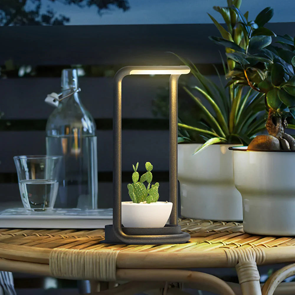 Solar LED Rectangular Outdoor Floor Lamp Garden Light | Delsiro