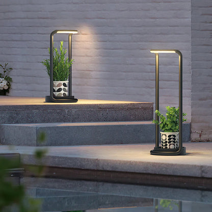 Solar LED Rectangular Outdoor Floor Lamp Garden Light | Delsiro