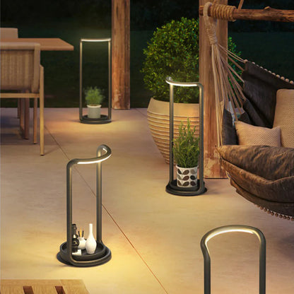 Solar LED Rectangular Outdoor Floor Lamp Garden Light | Delsiro