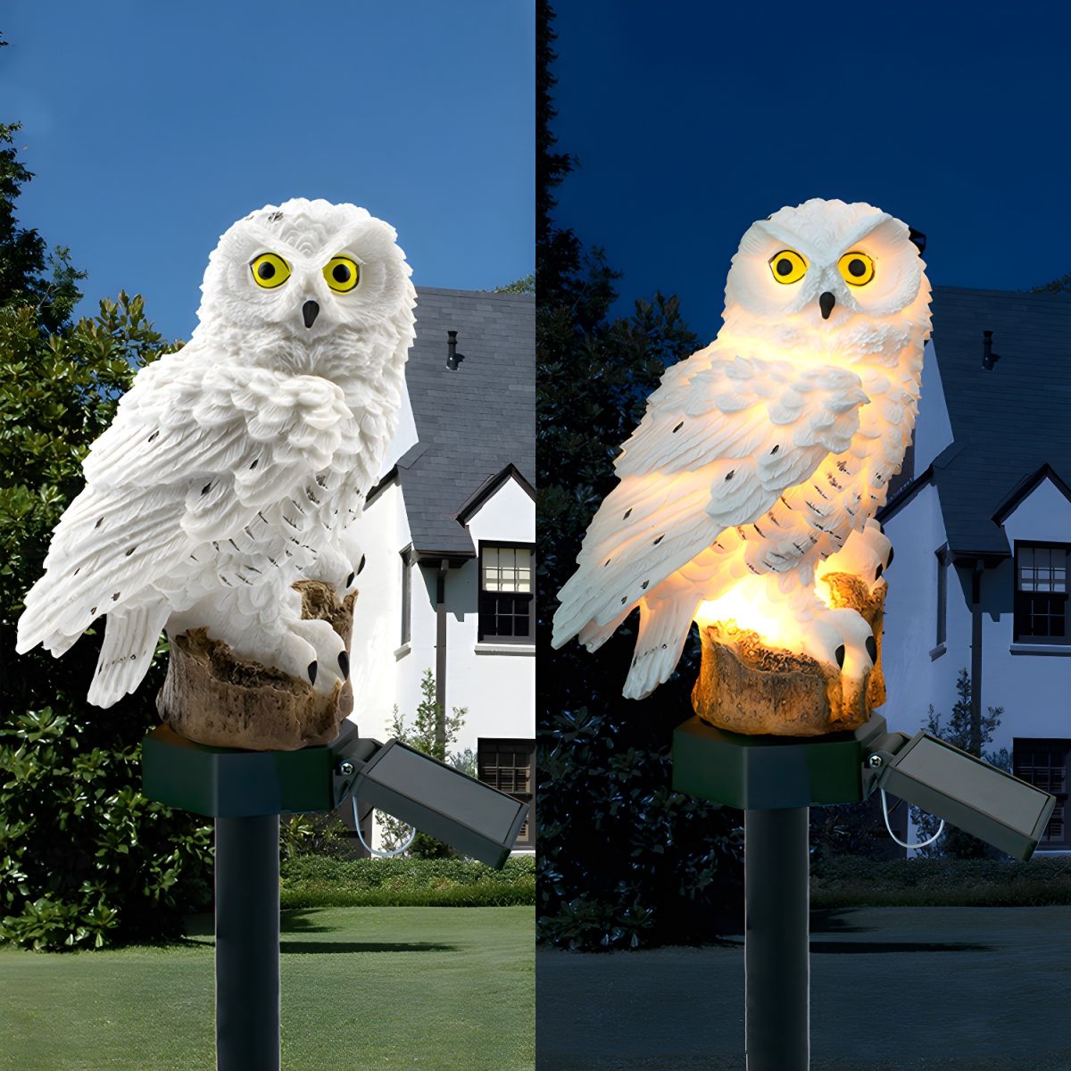 Solar LED Resin Owl Garden Light Contemporary | Helnora