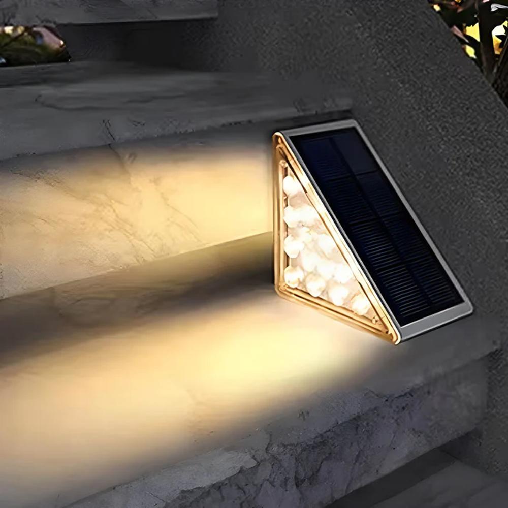 Solar LED Stair Light Warm White Outdoor Lighting | Karnix