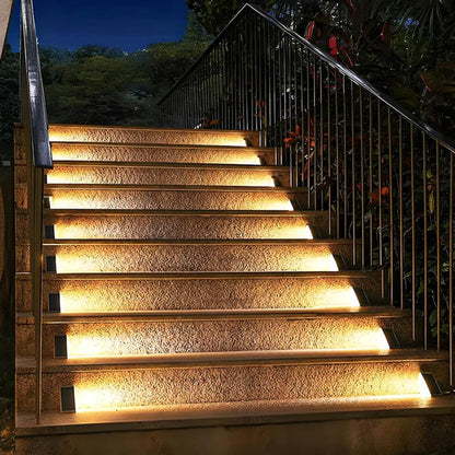 Solar LED Stair Light Warm White Outdoor Lighting | Karnix