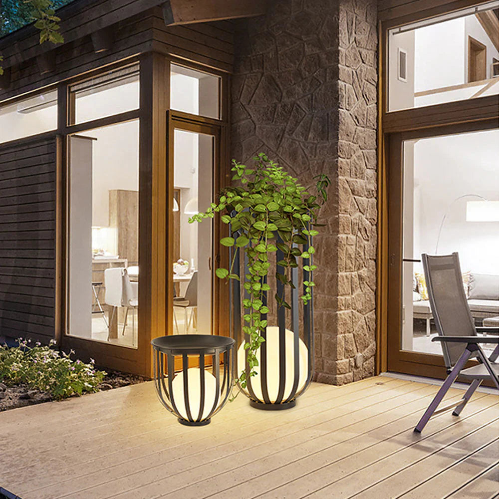 Solar Metal Outdoor Floor Lamp Modern Solar Design | Corvane