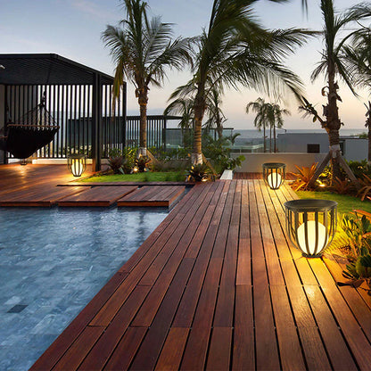Solar Metal Outdoor Floor Lamp Modern Solar Design | Corvane