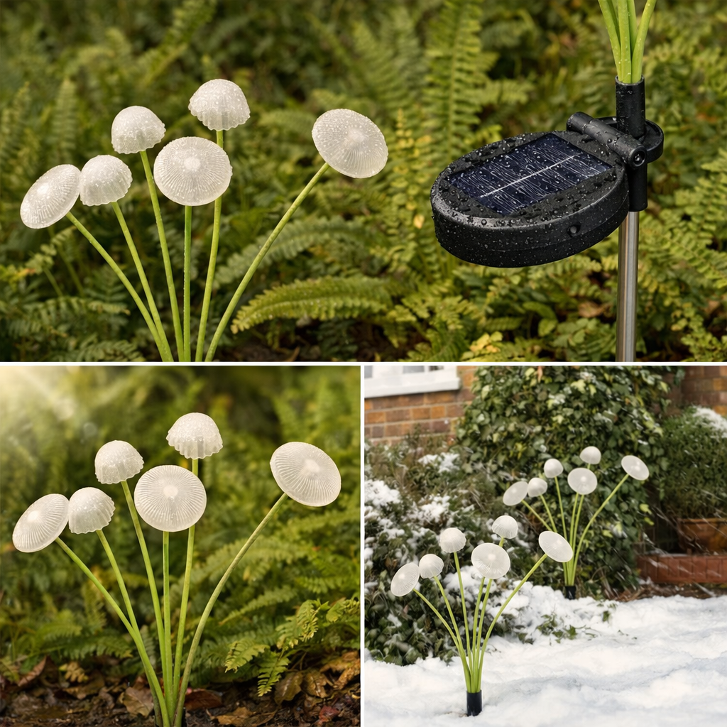 Solar Mushroom LED Ground Light for Garden Outdoor Use | Solvix