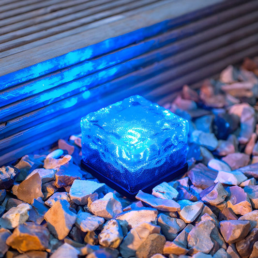 Solar Outdoor Ground Light Clear Glass Garden Lamp | Corlenix