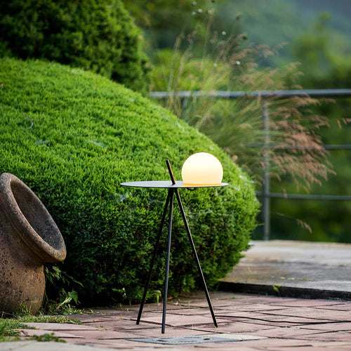Solar Outdoor Table Lamp with Tripod Base and LED Light | Hovrisa