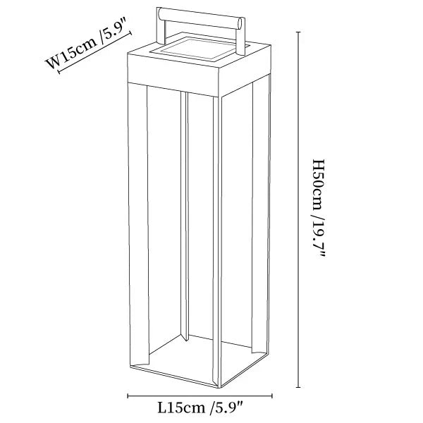 Solar Stainless Steel Outdoor Lantern Minimal Design | Gelnora