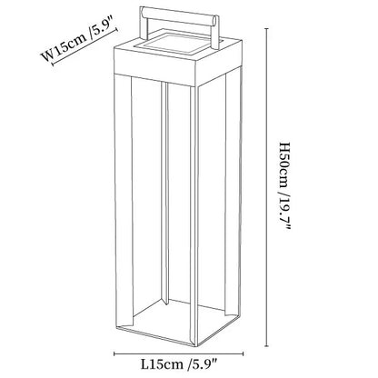 Solar Stainless Steel Outdoor Lantern Minimal Design | Gelnora