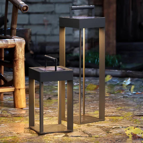 Solar Stainless Steel Outdoor Lantern Minimal Design | Gelnora