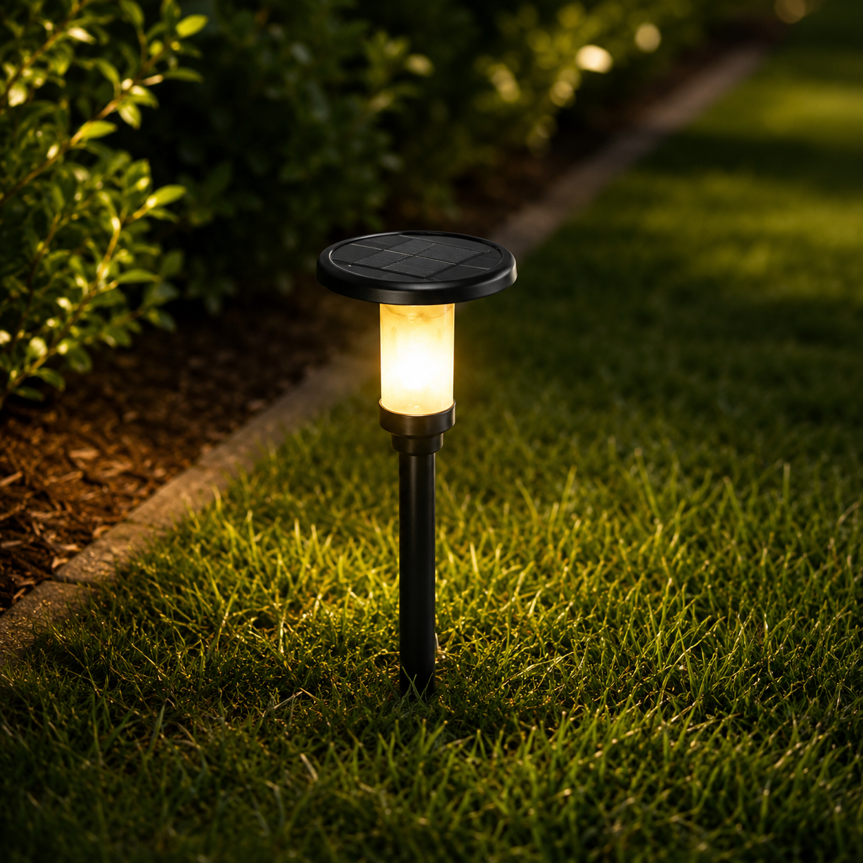 Solar Stone Garden Ground Light Metal Outdoor | Serlix
