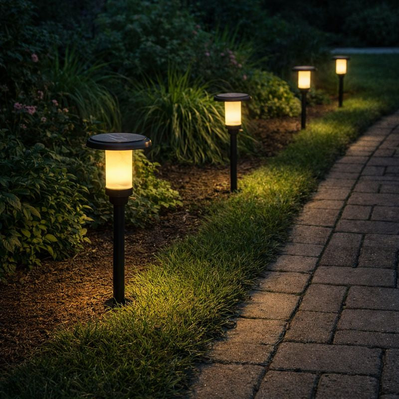 Solar Stone Garden Ground Light Metal Outdoor | Serlix