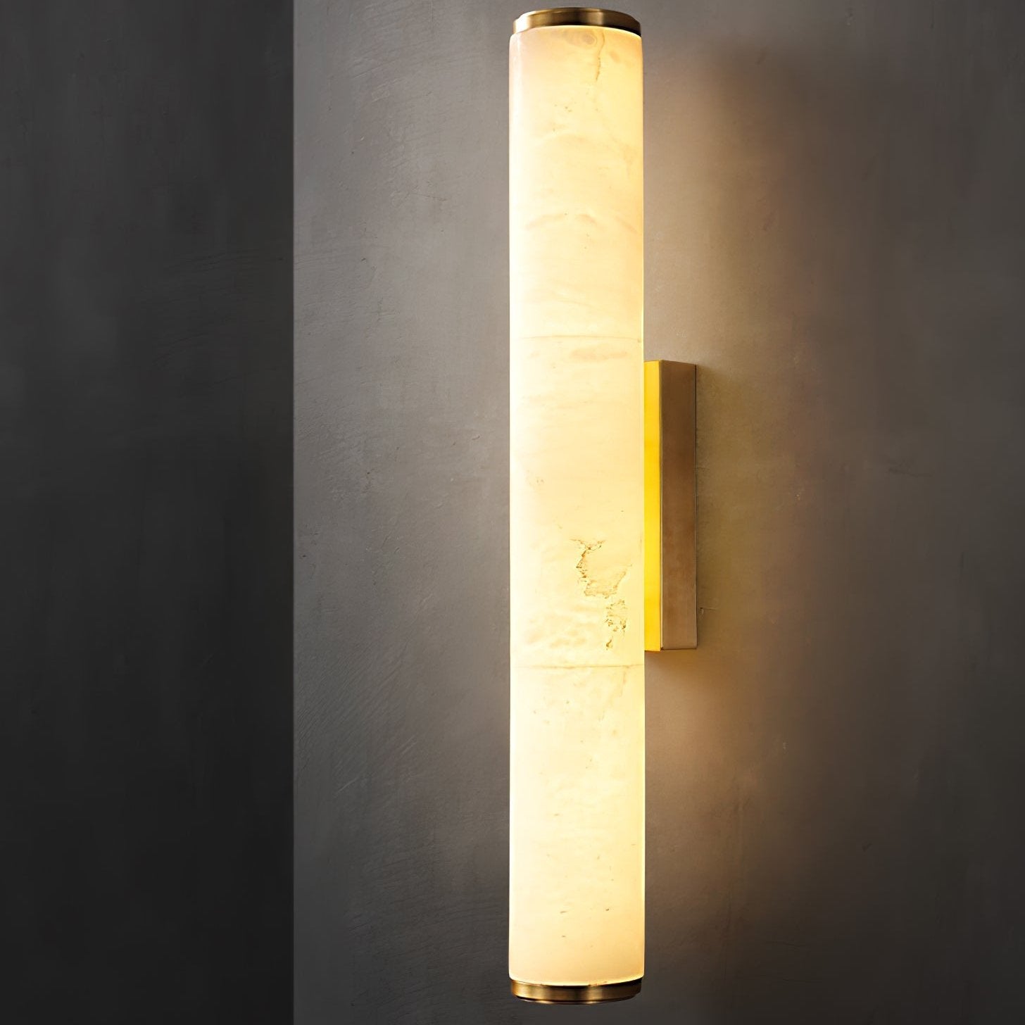 Spanish Marble Wall Light with Copper Accent Finish | Marmora