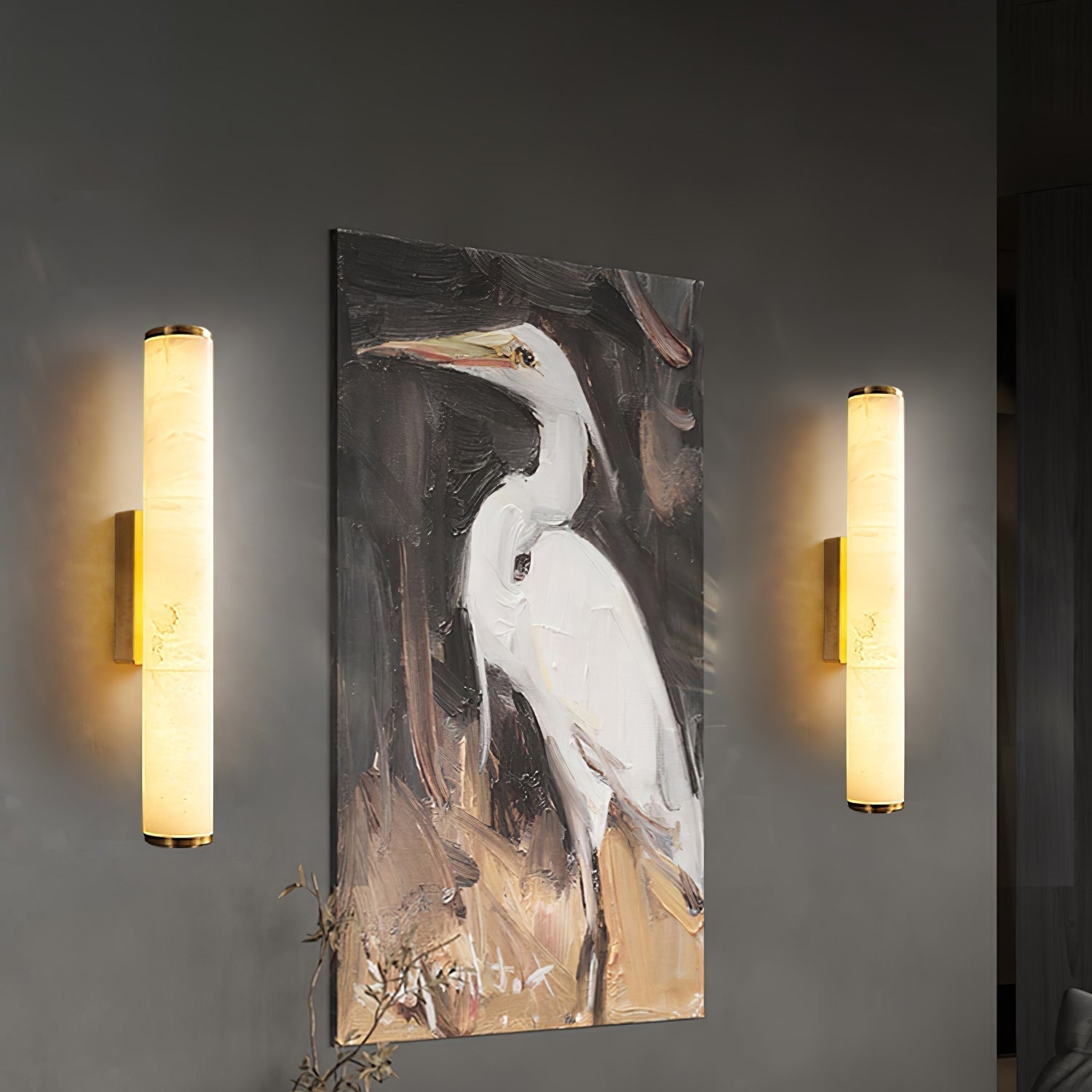 Spanish Marble Wall Light with Copper Accent Finish | Marmora
