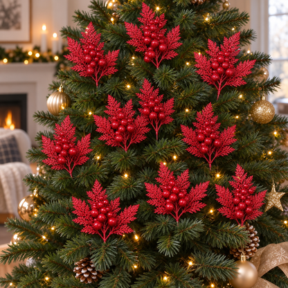 Sparkling Christmas Tree Berry Picks 