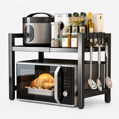 Spice Rack Expandable Metal Microwave Shelf Organizer