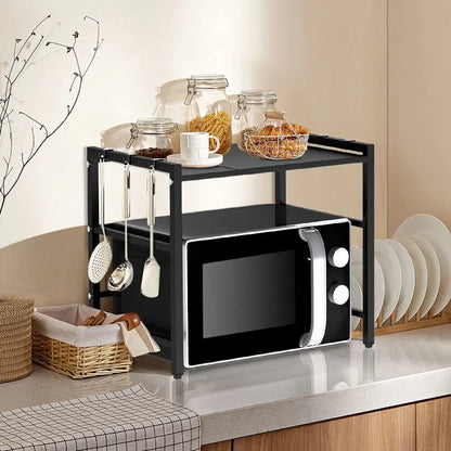 Spice Rack Expandable Metal Microwave Shelf Organizer