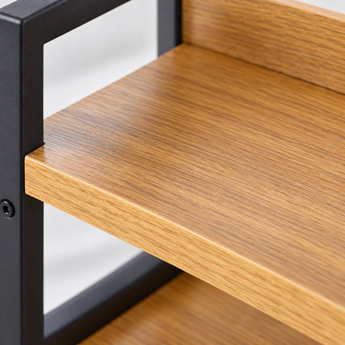 Spice Rack Two Tier Wood and Metal Countertop Shelf