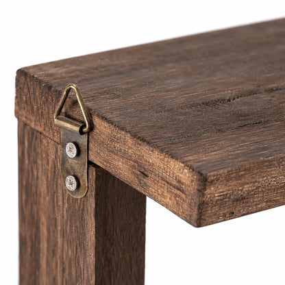 Spice Rack Wall Mounted Four Tier Wooden Organizer
