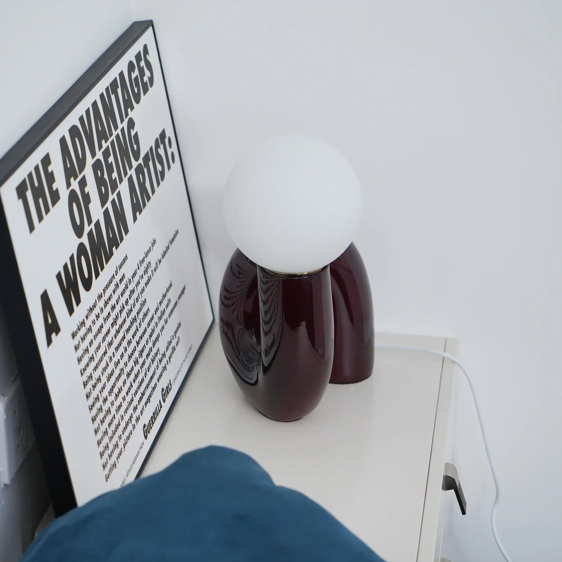Spiral Glass Modern Accent Table Lamp | Polvian