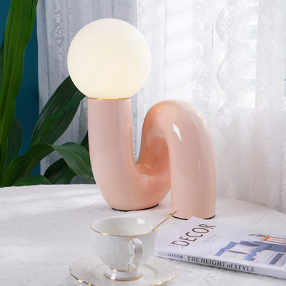 Spiral Glass Modern Accent Table Lamp | Polvian