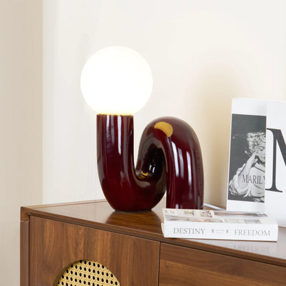 Spiral Glass Modern Accent Table Lamp | Polvian