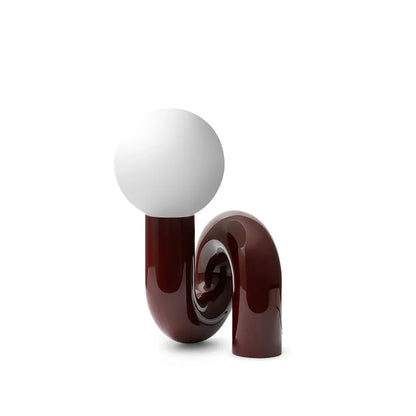 Spiral Glass Modern Accent Table Lamp | Polvian