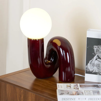 Spiral Glass Modern Accent Table Lamp | Polvian