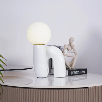 Spiral Glass Modern Accent Table Lamp | Polvian