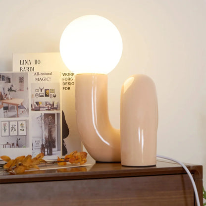 Spiral Glass Modern Accent Table Lamp | Polvian