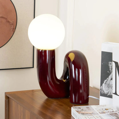 Spiral Glass Modern Accent Table Lamp | Polvian