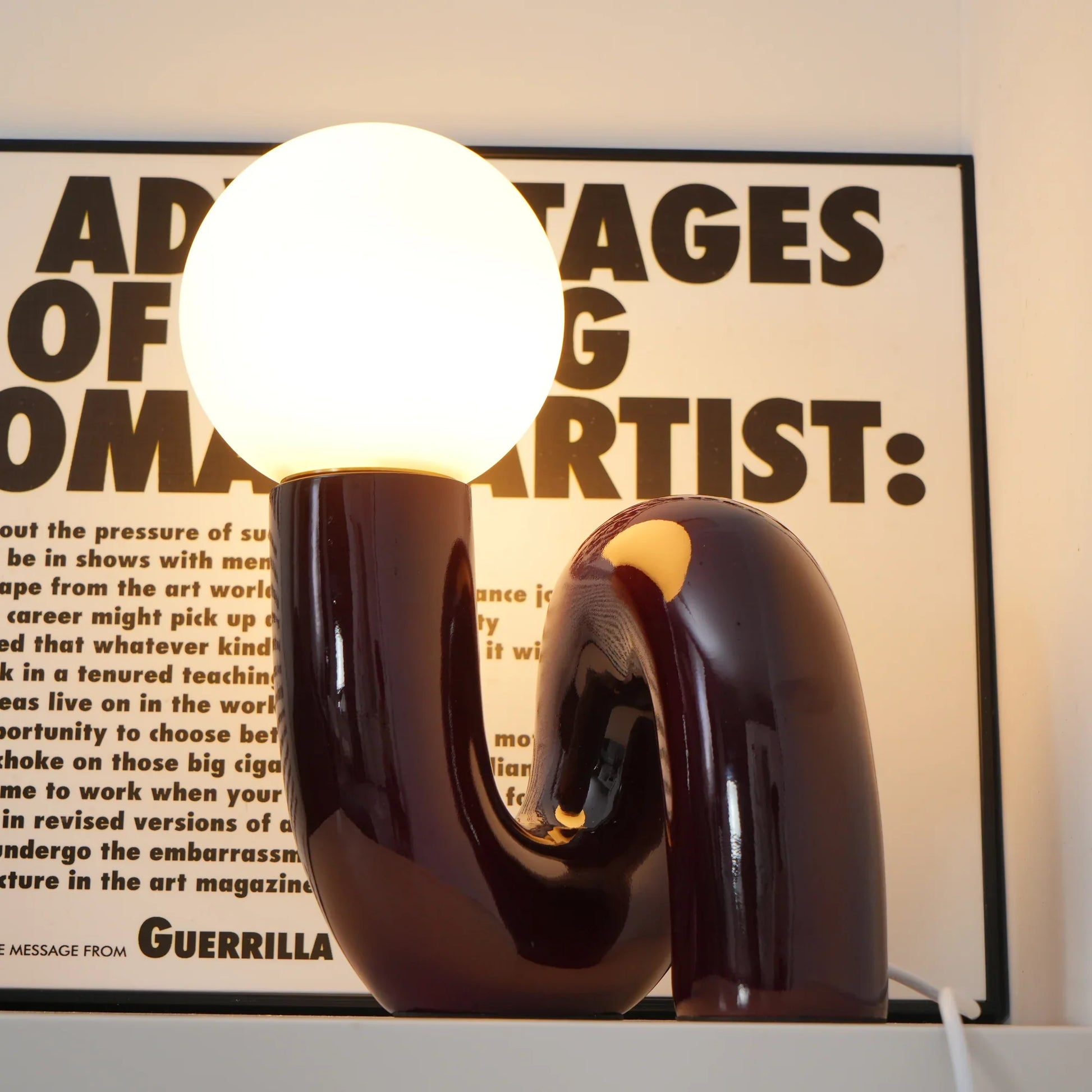 Spiral Glass Modern Accent Table Lamp | Polvian