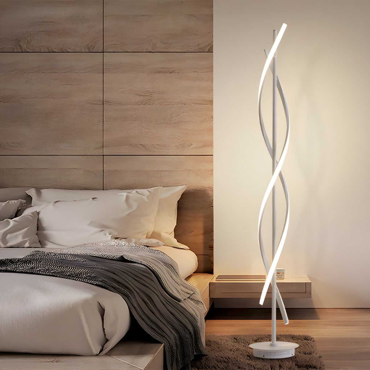 Spiral LED Floor Lamp Acrylic Modern Reading Light | Varelix