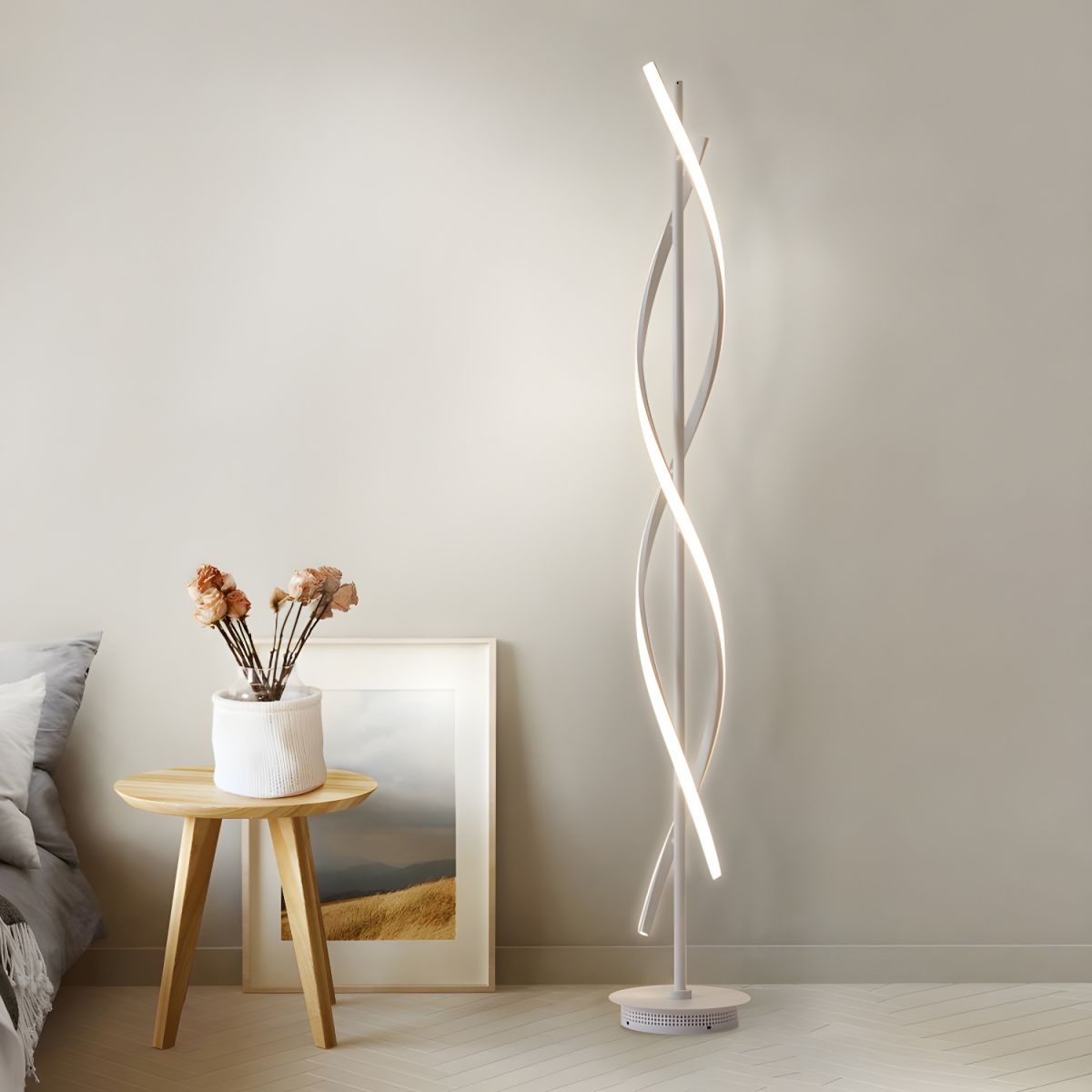 Spiral LED Floor Lamp Acrylic Modern Reading Light | Varelix